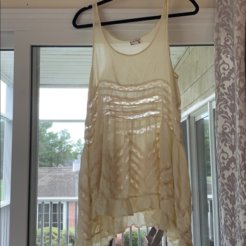 Free people voile lace slip